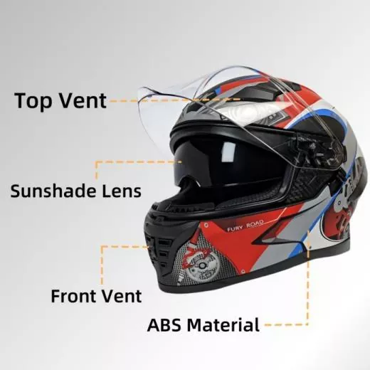¿Por qué el rendimiento de seguridad del casco completo para motocicleta es mejor que el de otros tipos de casco?
