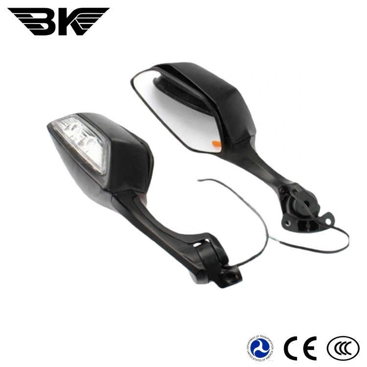Espejo lateral para motos con luz LED